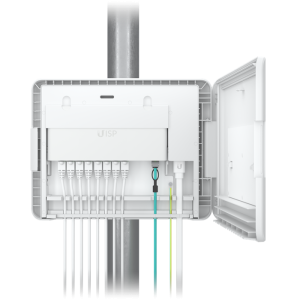Last Stock- Ubiquiti UISP Box, Outdoor Box for UISP-R & UISP-S, Pole /Wall-Mountablke, IPX6-Rated Water Resistance, Power TransPort Cable Required,