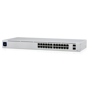 Ubiquiti UniFi 24 Port Managed Gigabit Switch, 16x PoE+ Ports, 8x Gigabit Ethernet Ports, 2x SFP - 95W - Touch Display - Fanless - GEN2
