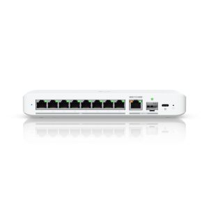 Ubiquiti Flex 2.5G, Flexible, 8-port 2.5 GbE Switch, 10 GbE RJ45/SFP+ Combination Uplink Port, Powered With USB-C (Included) / PoE+ adapter (Not Included)
