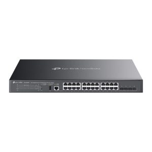TP-Link SG5428XMPP Omada 24-Port Gigabit Stackable Lite L3 Managed PoE++ Switch with 4× 10G Slots