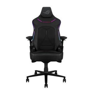 ASUS ROG Courser Gaming Chair - Black, Aura RGB, Dynamic Recline, 4D Armrests, Adjustable Lumbar Support, 90°–155° Recline, Magnetic Headrest