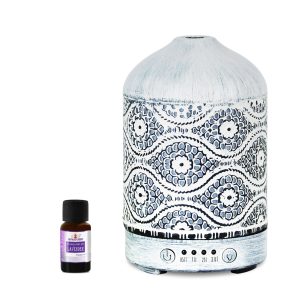 mbeat activiva Metal Essential Oil and Aroma Diffuser - Vintage White