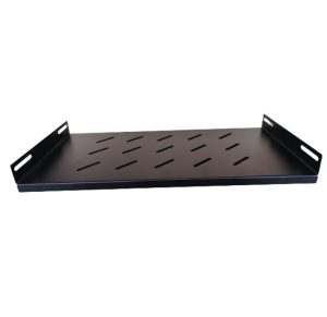 LDR Fixed 1U 550mm Deep Shelf for 19-inch 800mm Deep Cabinet - Black