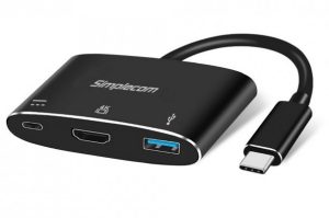 Simplecom DA310 USB 3.1 Type C to HDMI USB 3.0 Adapter with PD Charging