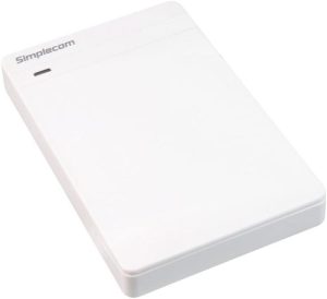Simplecom SE203,Tool Free 2.5"Hard Drive Enclosure,USB Type:USB3.0, Transfer Rates: Up To 5Gbps, Compatible : SATA HDD,SSD, White, 1 Year warranty