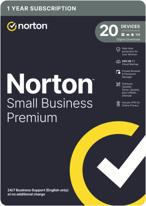 Norton SMALL BUSINESS PREMIUM 2.0 500GB 20 Devices 1 Yr Key