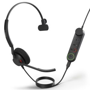 Jabra Engage 50 II Mono UC Corded USB-C/A Headset, Best Headset for Clear Customer Calls Ultra-Lightweight Hearing Protection Smartringer Busylight