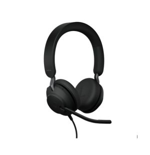 Jabra Evolve2 40 SE Wired USB-CA UC Stereo Headset, 360° BusyLight, Noise Isolationg Ear Cushions, 2Yr Warranty, Plug-and-play,3-Microphone Technology