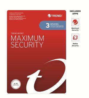 Trend Micro Maximum Security (3 Devices) 2 Year Retail Mini Box Auto Renew