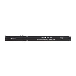 uni Pin FineLiner 0.8 Blk Bx12
