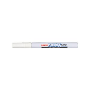 uni Chalk Mrkr XFine Wht Bx12