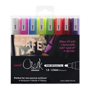 uni Chalk Mrkr Bullet Asst Pk8