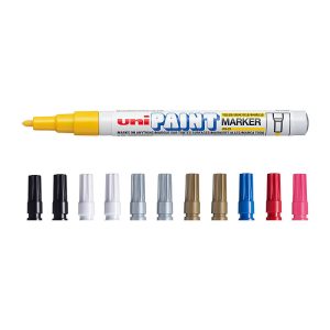 uni Paint Marker Fine Ast Bx12
