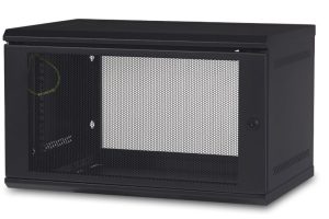 APC NetShelter 6U Wallmount Rack Enclosure Cabinet, Single Hinged, Switch Depth, Unassembled