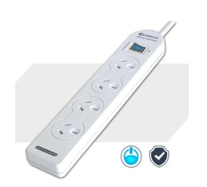 Sansai 4 Way Basic Powerboard with Master Switch