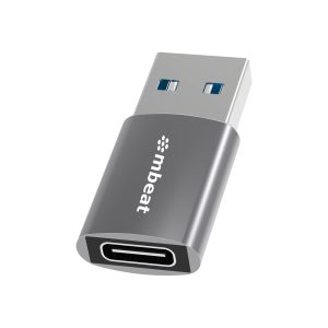 mbeat® Elite USB 3.0 (Male) to USB-C (Female) Adapter - Converts USB-C device to Any Computers, Laptops with USB-A port, USB 3.0 5Gbps - Space Grey