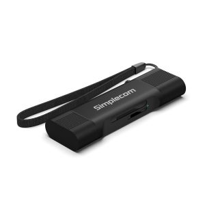 Simplecom CR402B SuperSpeed USB-C and USB-A Dual Slot Card Reader for SD MicroSD USB 3.2 Gen 1, 1 Year Warranty