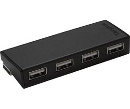 Targus 4-Port USB Hub Black - Compatible with PC and MAC