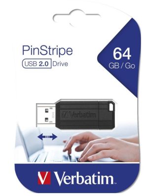 Verbatim Store'n'Go Pinstripe USB Drive 64GB (Black)