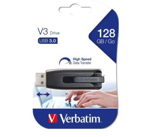 Verbatim Store'n'Go V3 USB 3.2 Gen 1 SuperSpeed Drive 128GB - Grey