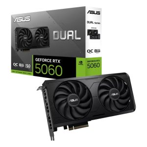 ASUS nVidia Dual GeForce RTX™ 5060 EVO OC Edition, 8GB, GDDR7, 128-bit, PCIe 5.0, 2565MHz, 3840 CUDA, 2.1-Slot