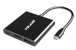 Volans VL-UCH3C2, Aluminium USB-C Multiport Adapter Power Delivery 4K HDMI USB3.0, 1 Year