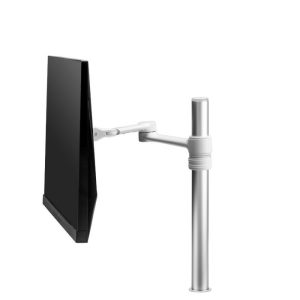Atdec Single Swing Arm on Post - White
