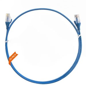 4CA CAB CAT6-ULTRA-THIN-BLU-0.15M-50PK