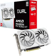 ASUS Dual Radeon RX 9060 XT OC 16GB GDDR6 White Graphics Card