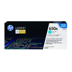 HP 650A Cyan LaserJet Toner Cartridge