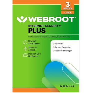 Webroot Secure Anywhere Internet Security Plus 3 devices / 1 year Lic Key