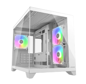 Cougar FV150 MINI (WHITE) mATX dual chamber TG Case 3x RGB Fans