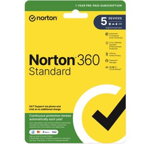 Norton 360 Standard 10GB AU 1 User 5 Device 12 Months - ESD