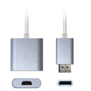 Axceltek DisplayPort to HDMI M/F 4K Adapter 15cm