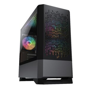 Cougar MG140 Air RGB BLACK mini tower case with 3x ARGB Fans CGR-5JM8B-AIR-RGB