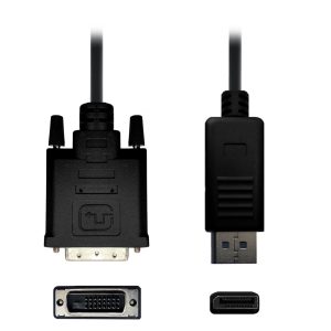 Axceltek CDPDVI-2 Display Port to DVI 2M Cable M/M