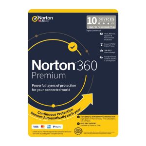Norton 360 Premium 1 User 10 Devices 1 Year Subscription