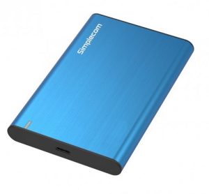 Simplecom SE221 Aluminium 2.5'' SATA HDD/SSD to USB 3.1 Enclosure Blue