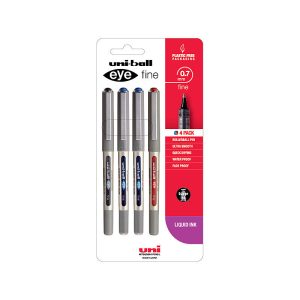 Uni Eye Fine 0.7mm 4pk Asst.