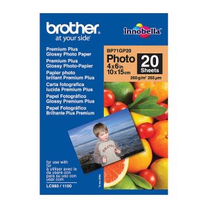 Brother 6x4 Prem Gloss Paper 20Pk,  260 GSM (LS)