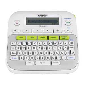 Brother PT-D210 GRAY/WHITE ACCENT GREEN DESKTOP LABELLER - 3.5-12MM TZE TAPE MODEL 3 years Warranty