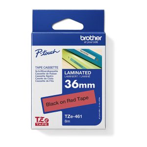 Brother TZE-461 - 36MM BLACK ON RED TZE TAPE