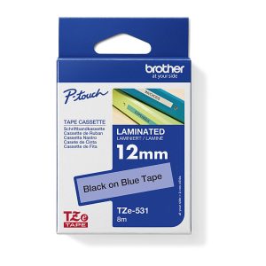 Brother 12MM BLACK ON BLUE TZE TAPE