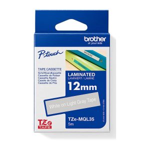 Brother TAPE WHITE ON LIGHT GRAY 12MM