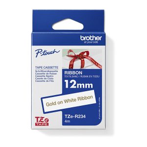 Brother RIBBON CONSUMABLE GOLD ON WHITE 12MM X 4M