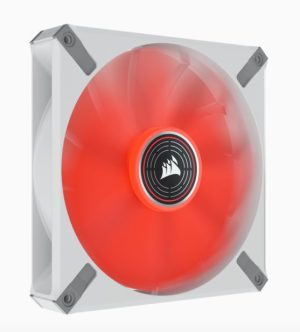 Corsair ML140 LED ELITE Red Premium 140mm PWM Magnetic Levitation Fan - White Frame
