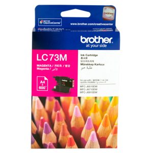 Brother LC-73M Magenta High Yield Ink Cartridge- DCP-J525W/J725DW/J925DW, MFC-J6510DW/J6710DW/J6910DW/J5910DW/J430W/J432W/J625DW/J825DW - 600 p