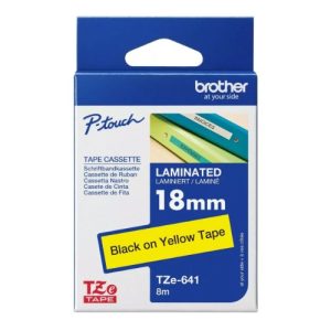 Brother TZE-FX641 - 18MM BLACK ON YELLOW FLEXIBLE TZ TAPE