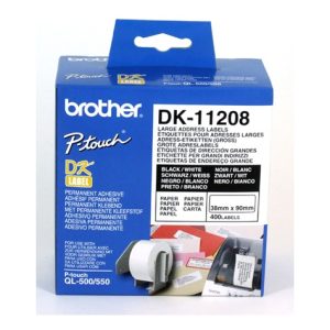 Brother White StandardLarge Address Label 38mmX90mm,400 per roll
