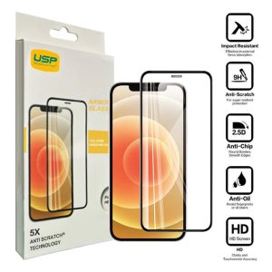 USP Apple iPhone 14 Plus / iPhone 13 Pro Max (6.7') Armor Glass Full Cover Screen Protector - Impact-Resistant, Smooth Edges, 5 Years Warranty